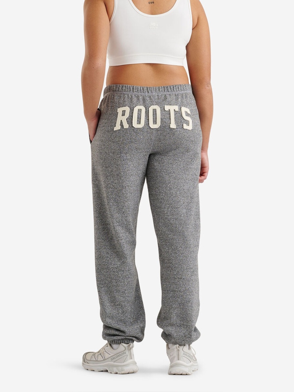 Roots Canada Women’s Organic Cotton Boyfriend Sweatpants Gray X-Small Joggers